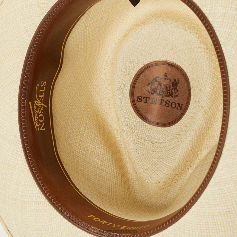 Stetson quarantotto fedora panama 6BP6J170 copricapo naturale unisex