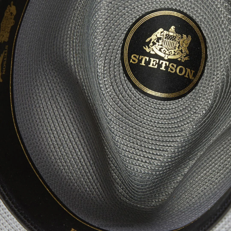 Stetson stratoliner milano fedora 6BP6J88 copricapo grigio unisex