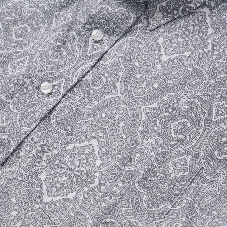 Stetson camicia con bottoni sul davanti con motivo cachemire Highland 6BP6J354 abbigliamento grigio uomini