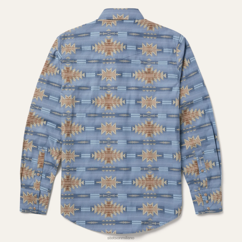 Stetson camicia dell'orizzonte del deserto 6BP6J343 abbigliamento blu uomini