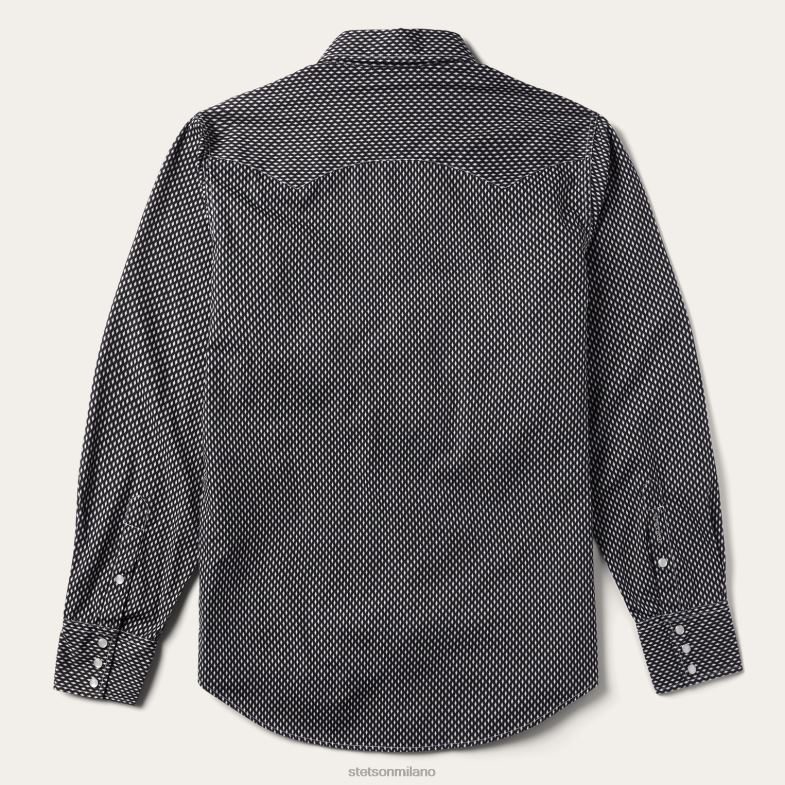 Stetson camicia di diamanti 6BP6J335 abbigliamento nero uomini