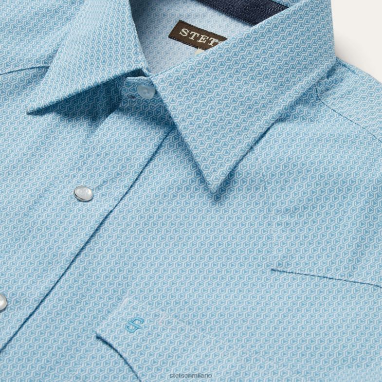 Stetson camicia geooccidentale 6BP6J356 abbigliamento blu uomini