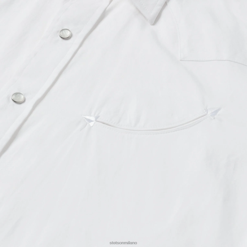 Stetson camicia oxford a punta di spillo 6BP6J320 abbigliamento bianco uomini