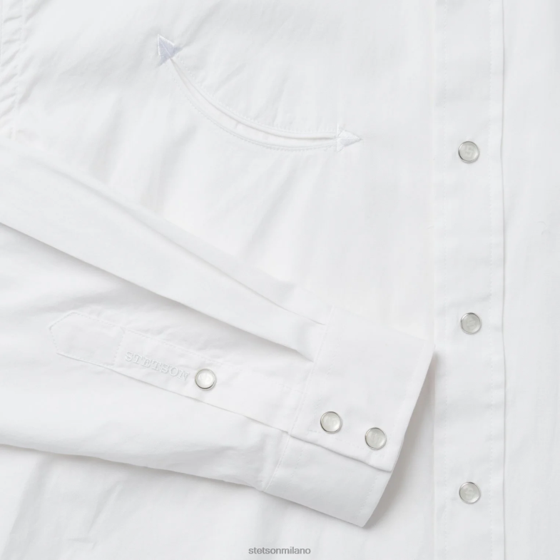 Stetson camicia oxford a punta di spillo 6BP6J320 abbigliamento bianco uomini