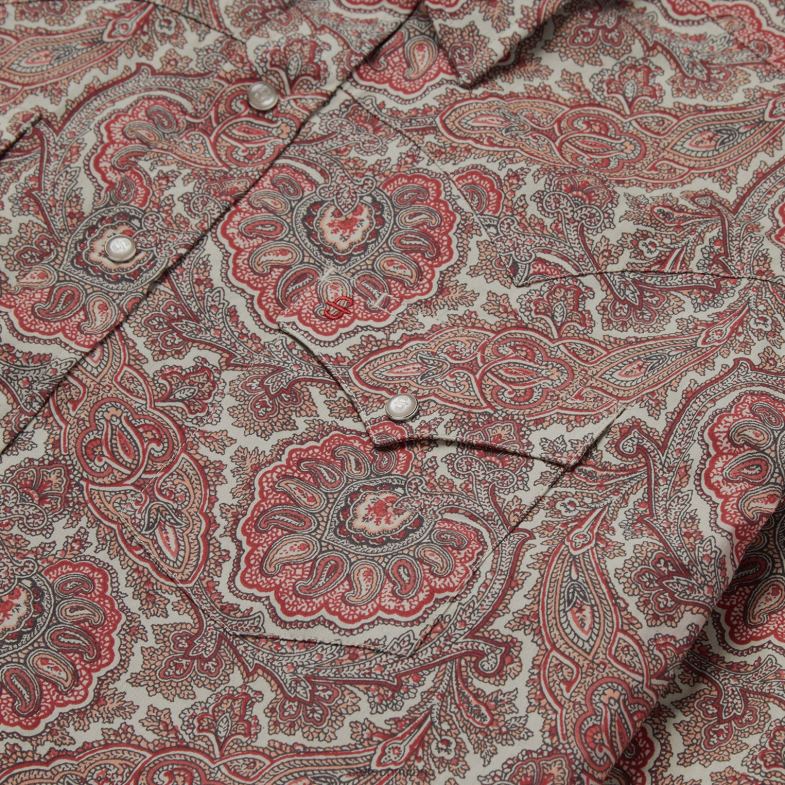Stetson camicia western con motivo cachemire 6BP6J346 abbigliamento rosso uomini