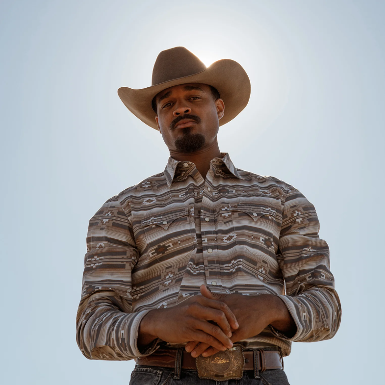 Stetson camicia western con stampa azteca orizzontale 6BP6J309 abbigliamento marrone uomini