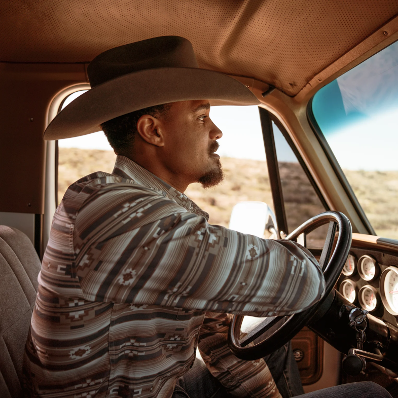 Stetson camicia western con stampa azteca orizzontale 6BP6J309 abbigliamento marrone uomini