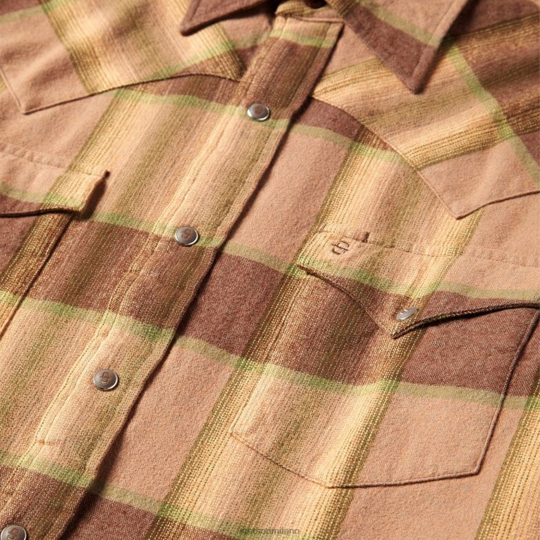Stetson camicia western in flanella 6BP6J340 abbigliamento marrone uomini