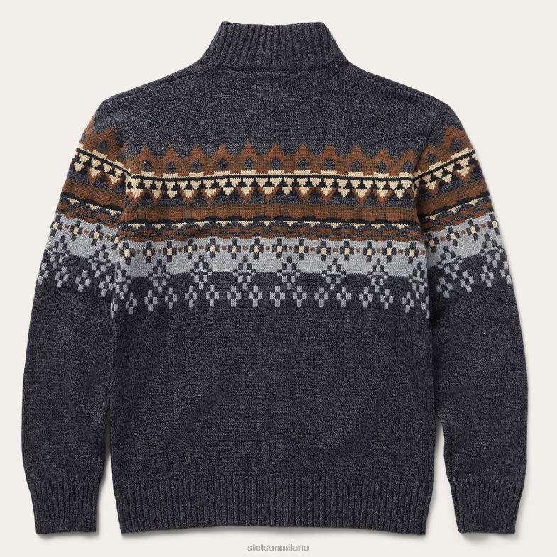Stetson cardigan occidentale 6BP6J397 abbigliamento grigio uomini