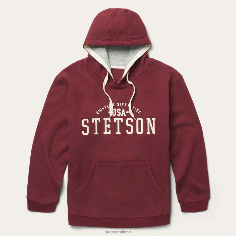 Stetson felpa con cappuccio 6BP6J410 abbigliamento rosso uomini