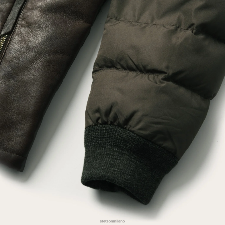 Stetson novità giacca in pelle scamosciata solida 6BP6J399 abbigliamento marrone uomini