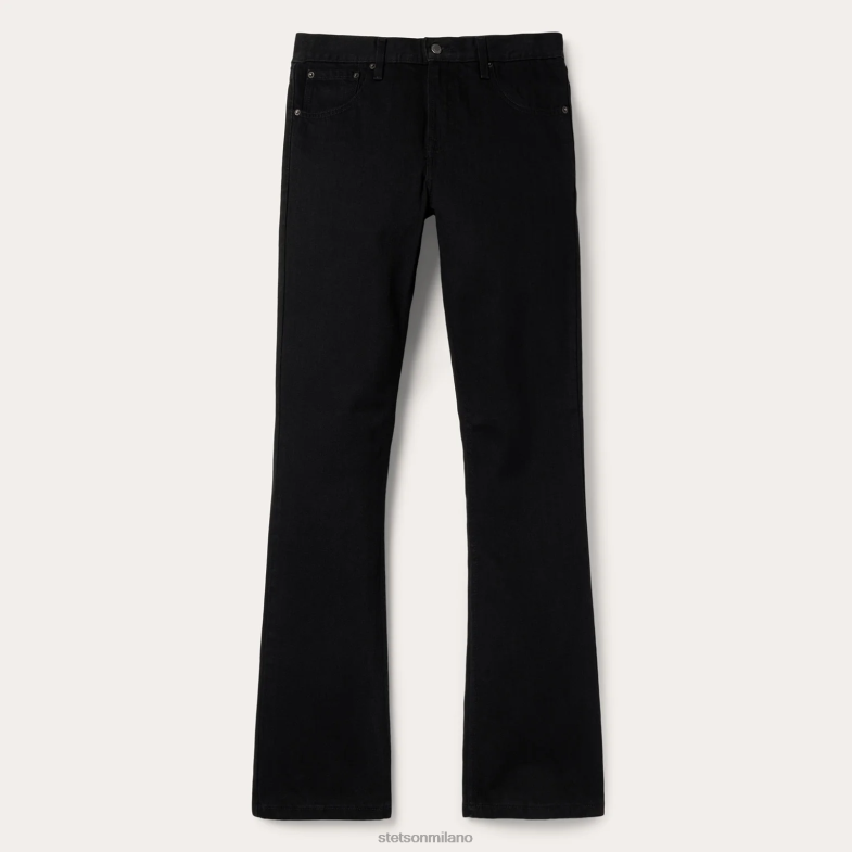 Stetson Jeans 1120 slim fit a gamba dritta standard 6BP6J380 abbigliamento nero uomini