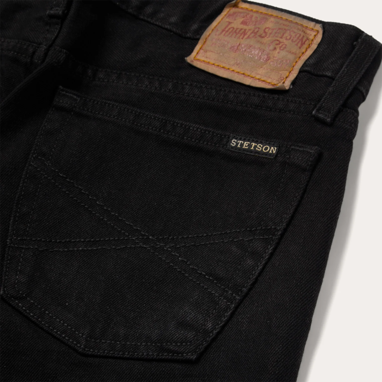 Stetson Jeans 1120 slim fit a gamba dritta standard 6BP6J380 abbigliamento nero uomini