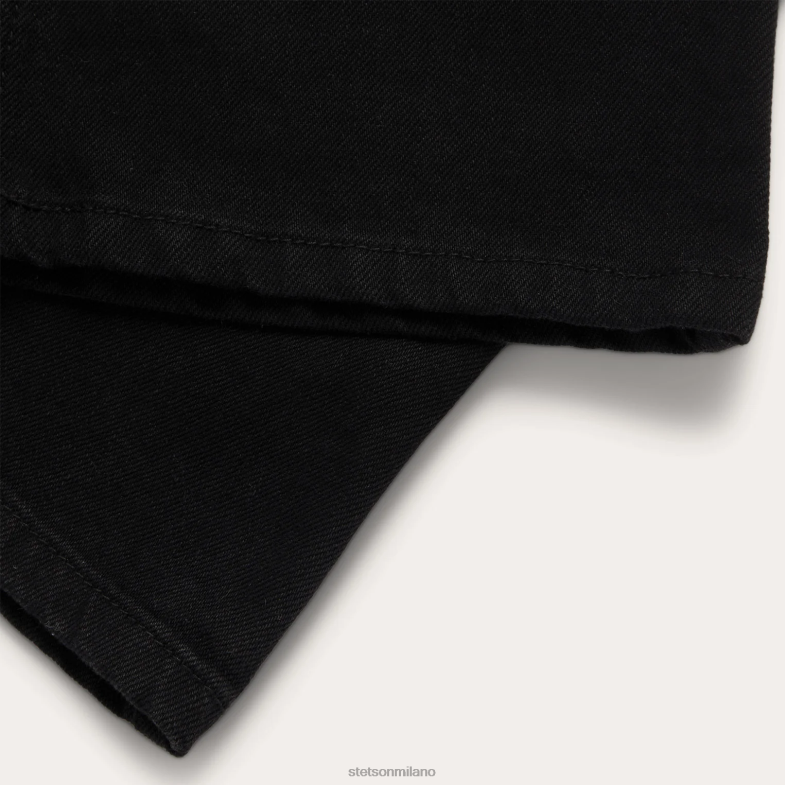 Stetson Jeans 1120 slim fit a gamba dritta standard 6BP6J380 abbigliamento nero uomini
