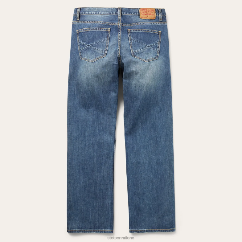 Stetson Jeans 1312 dalla vestibilità moderna 6BP6J381 abbigliamento blu uomini