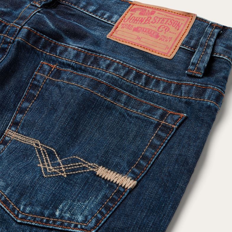 Stetson Jeans 1520 vestibilità standard 6BP6J391 abbigliamento blu uomini