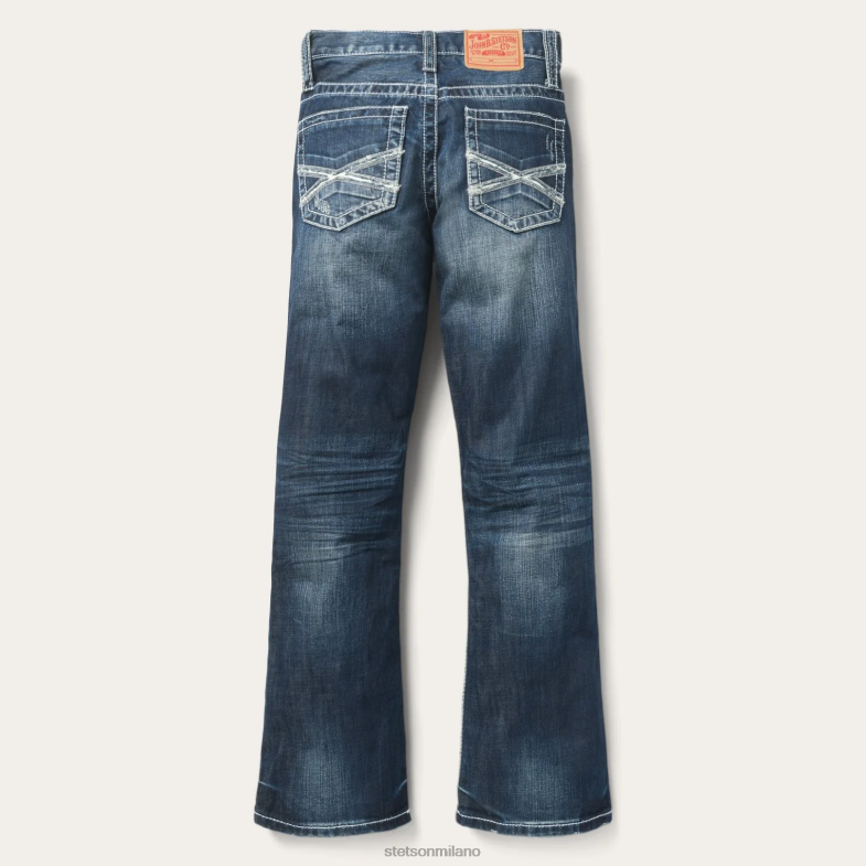 Stetson Jeans dal taglio medio destrutturato vestibilità 1014 6BP6J387 abbigliamento blu uomini
