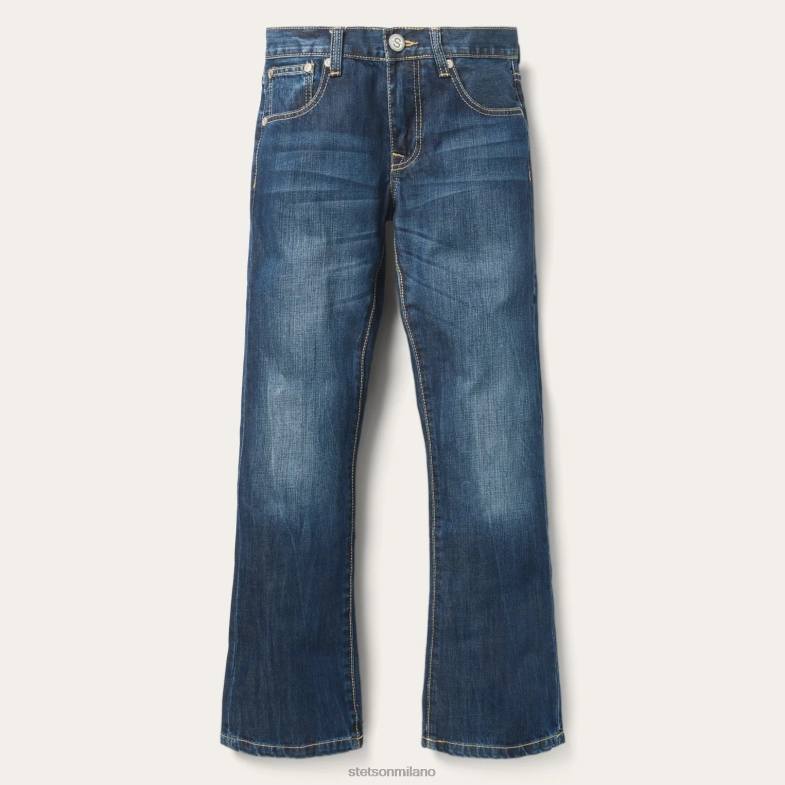 Stetson Jeans dalla vestibilità 1014 lavaggio semi-destrutturato 6BP6J386 abbigliamento blu uomini