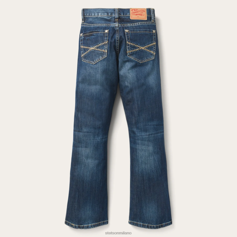 Stetson Jeans dalla vestibilità 1014 lavaggio semi-destrutturato 6BP6J386 abbigliamento blu uomini