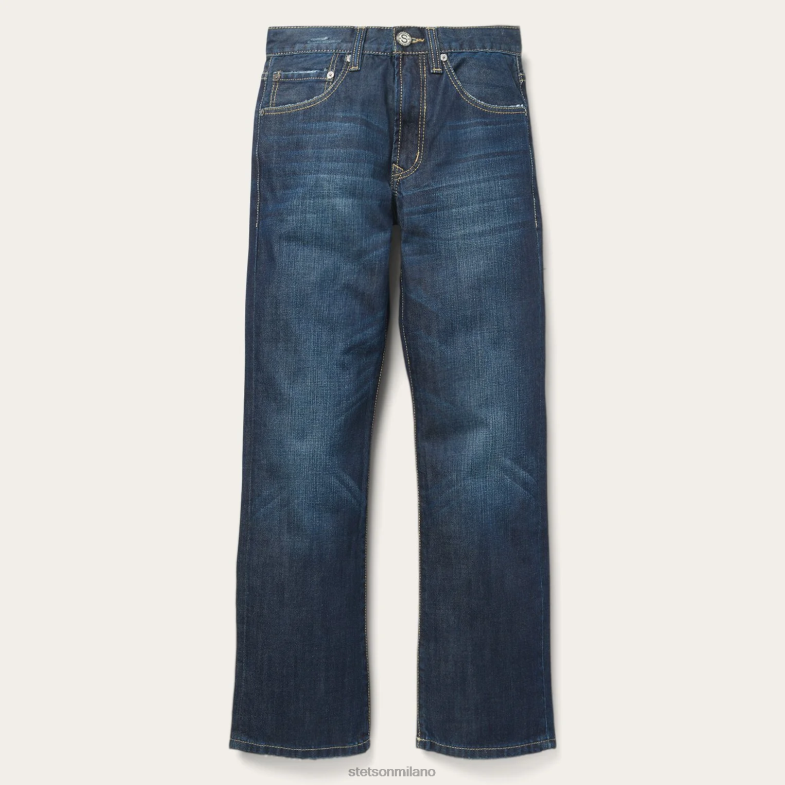Stetson Jeans destrutturati vestibilità 1312 6BP6J383 abbigliamento blu uomini
