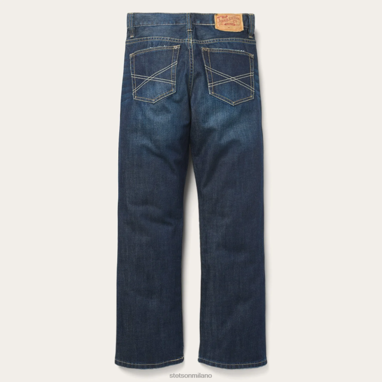 Stetson Jeans destrutturati vestibilità 1312 6BP6J383 abbigliamento blu uomini