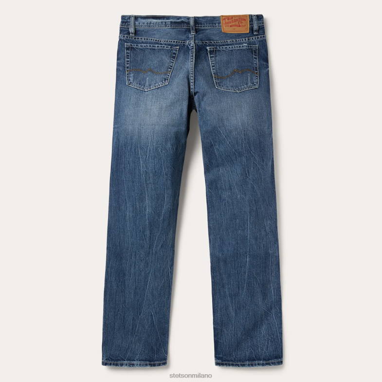 Stetson Jeans dritti standard con vestibilità 1520 6BP6J377 abbigliamento blu uomini