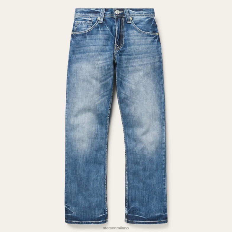 Stetson Jeans vestibilità 1312 lavaggio chiaro 6BP6J382 abbigliamento blu uomini
