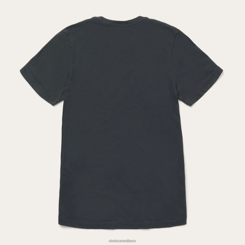Stetson T-shirt con grafica Longhorn 6BP6J371 abbigliamento nero uomini