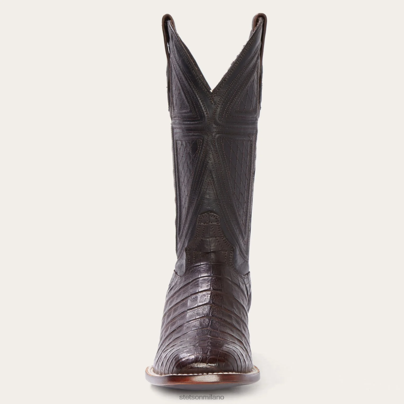 Stetson Kaycee stivale da cowboy marrone con pancia di caimano 6BP6J220 calzature abbronzatura uomini