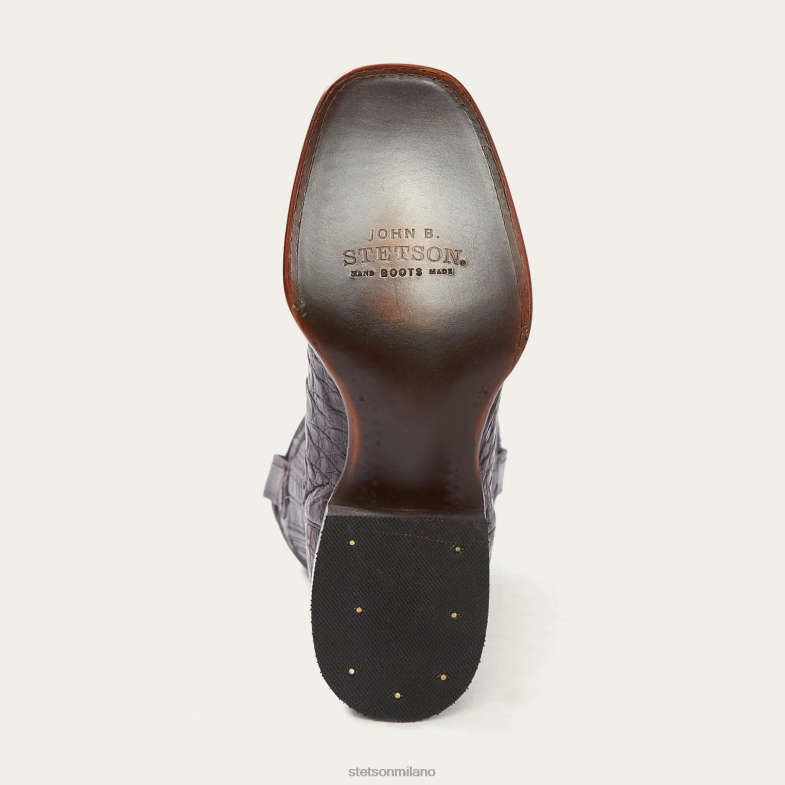 Stetson Kaycee stivale da cowboy marrone con pancia di caimano 6BP6J220 calzature abbronzatura uomini