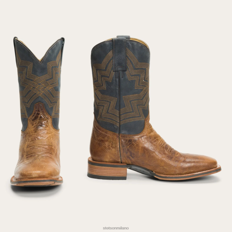 Stetson Stivale Goddard in pelle brunita 6BP6J232 calzature marrone uomini