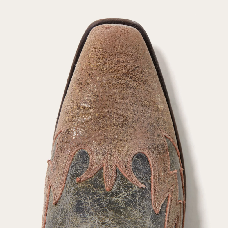Stetson Stivale da cowboy a cratere lavato per bambini del Sundance 6BP6J225 calzature nero uomini