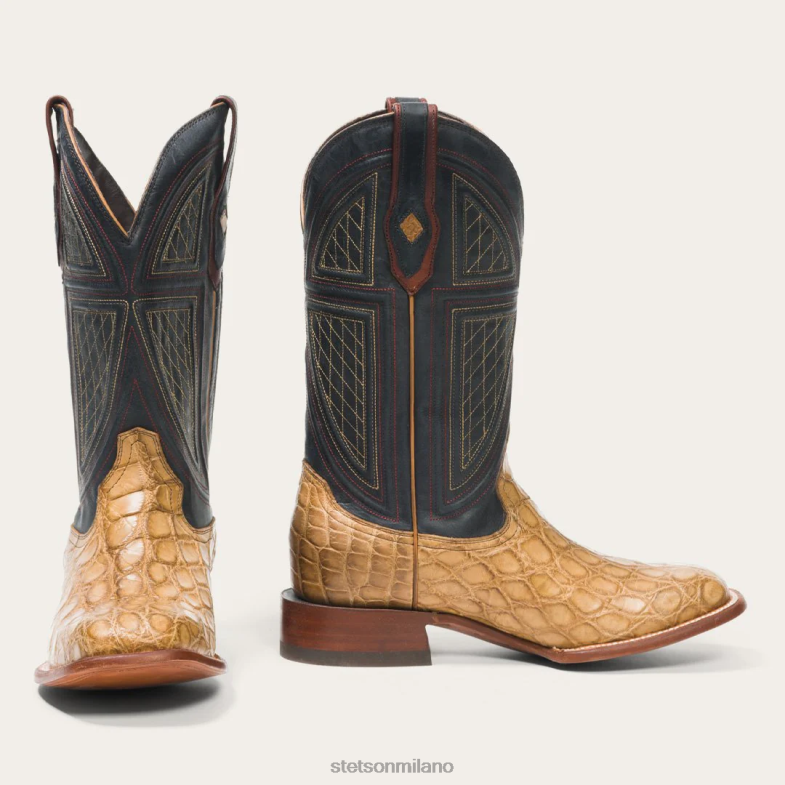 Stetson flaxville miele alligatore vamp 13''albero 6BP6J223 calzature abbronzatura uomini
