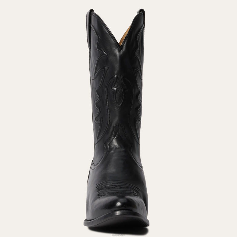Stetson stivale Ames in pelle cordonata e brunita 6BP6J231 calzature nero uomini