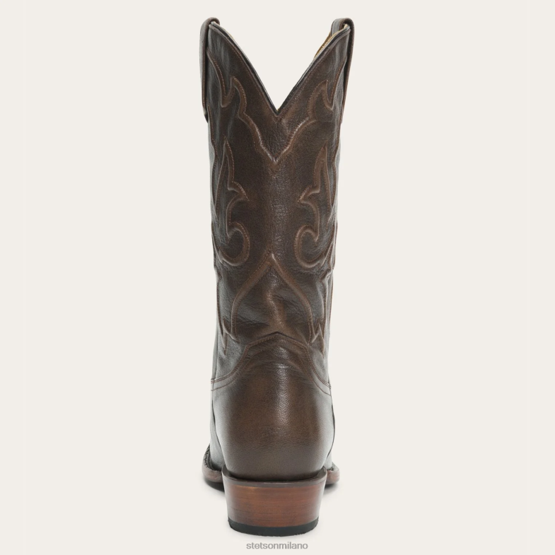 Stetson stivale carlisle in pelle spazzolata e cordonata 6BP6J242 calzature marrone uomini