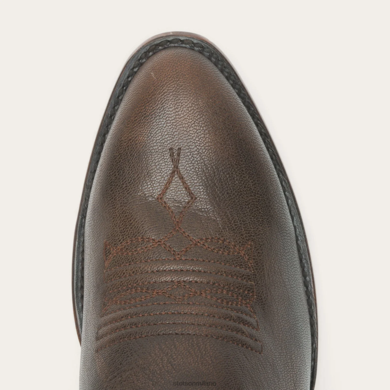 Stetson stivale carlisle in pelle spazzolata e cordonata 6BP6J242 calzature marrone uomini