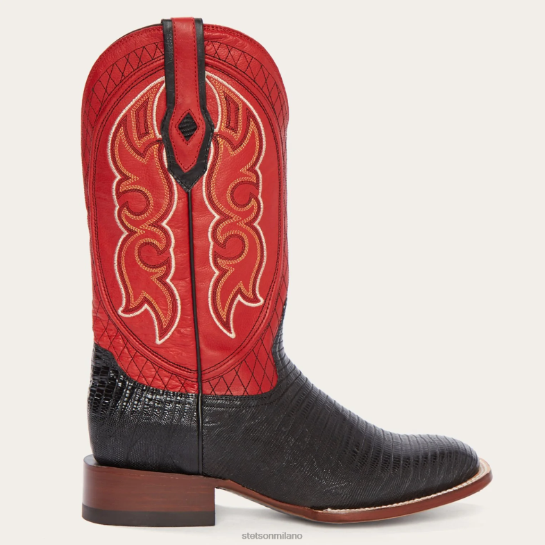 Stetson stivale da cowboy Arlington opaco 6BP6J234 calzature rosso teju nero uomini