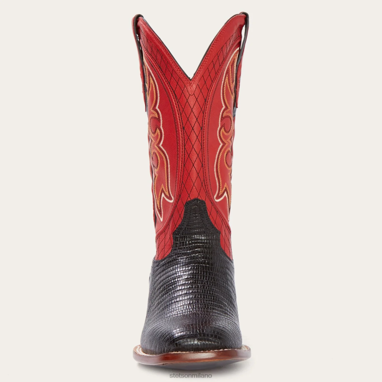 Stetson stivale da cowboy Arlington opaco 6BP6J234 calzature rosso teju nero uomini