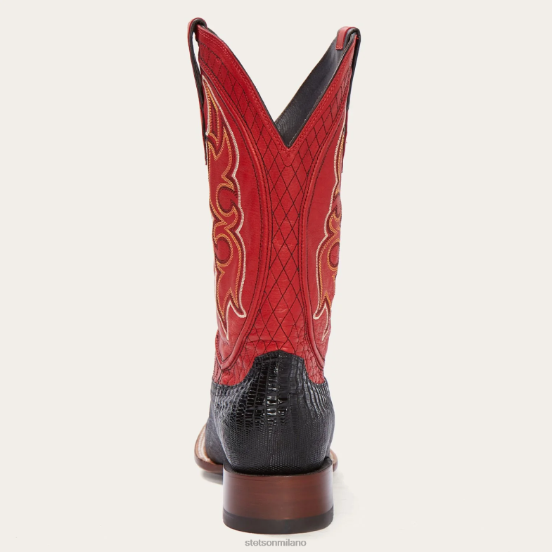 Stetson stivale da cowboy Arlington opaco 6BP6J234 calzature rosso teju nero uomini