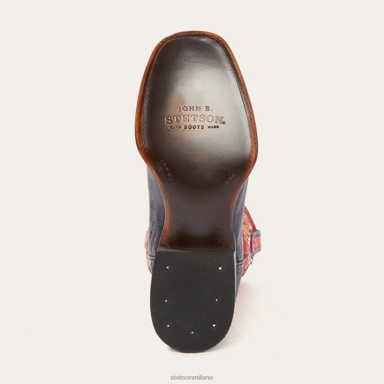 Stetson stivale da cowboy Arlington opaco 6BP6J234 calzature rosso teju nero uomini