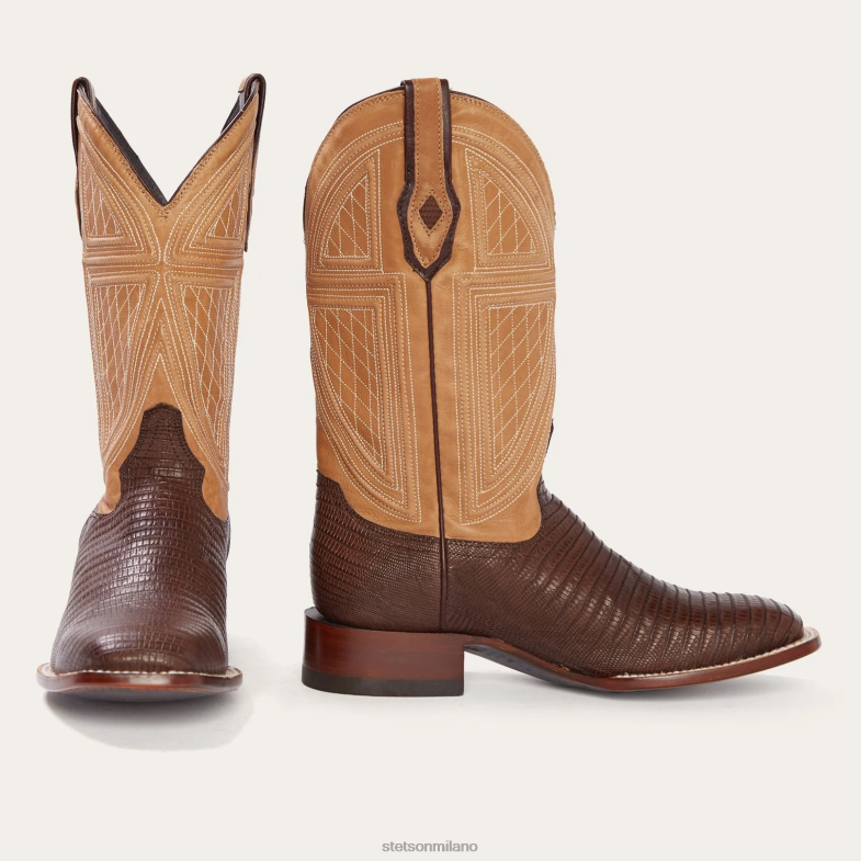 Stetson stivale da cowboy Beaumont Shark 6BP6J229 calzature marrone uomini
