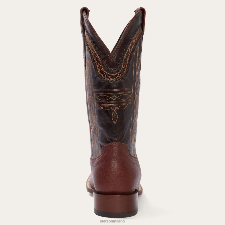 Stetson stivale da cowboy in capra di Denver cucito a mano 6BP6J228 calzature marrone uomini