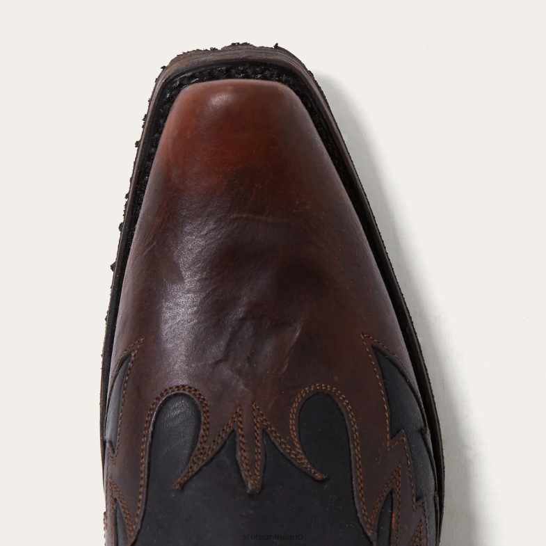 Stetson stivale da cowboy in pelle oliata da motociclista fuorilegge 6BP6J238 calzature marrone uomini